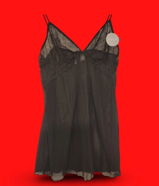 Nuisette Vanity Fair Taille M – Gris, Polyester, Neuve Avec étiquettes