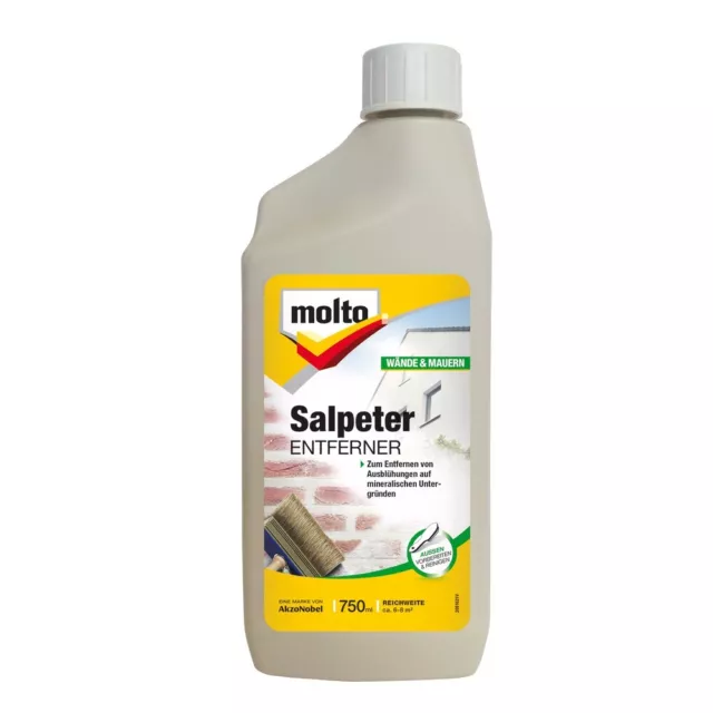 MOTLO Salpeter Entferner 750 ml / Geruch- und Farblos Mauerwerk Innen und Außen