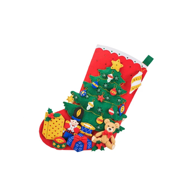 Kits de medias de Navidad hágalo usted mismo Navidad medias kit Navidad medias