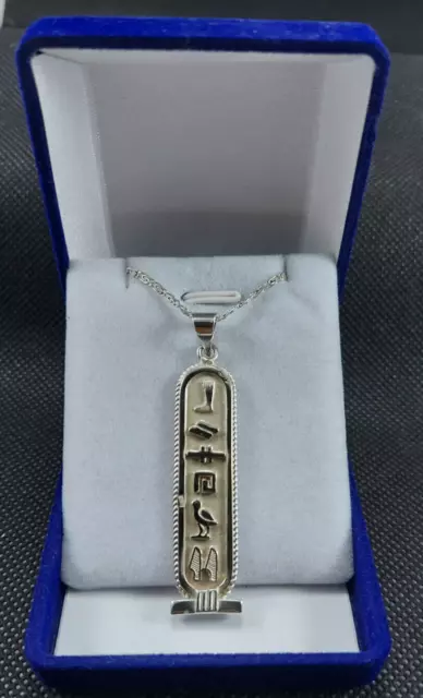 Egyptian Cartouche Personalized Necklace, 2 names in hieroglyphic, EN Or ARabic Egyptian Cartouche Personalized Necklace, 2 names in hieroglyphic, EN Or ARabic