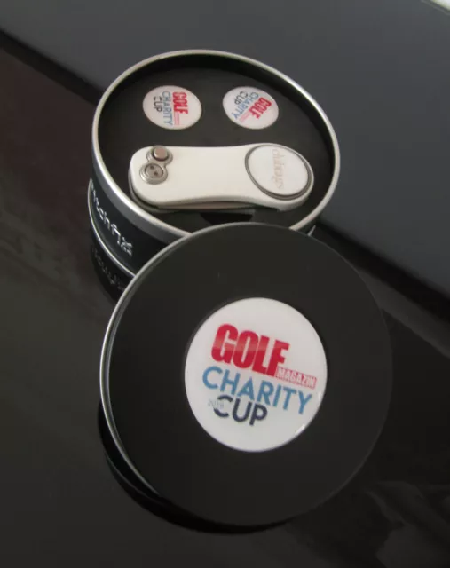 ⛳  GOLF MAGAZIN Golf Pitch Gabel und 2 Ballmarker Geschenk Set NEU ⛳ 2