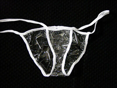 PVC Plastic Pants Panties Knickers 4 Sizes Vinyl Roleplay Shiny White Baggy 