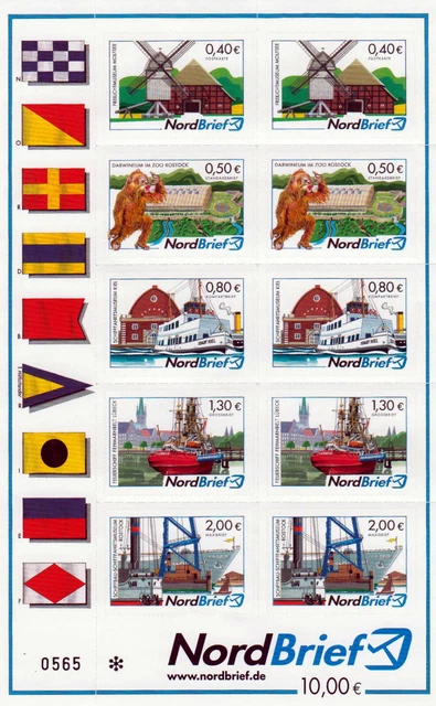 Deutsche Privatpost- Nordbrief Rostock- Museen und Kulturstätten 2012 postfrisch