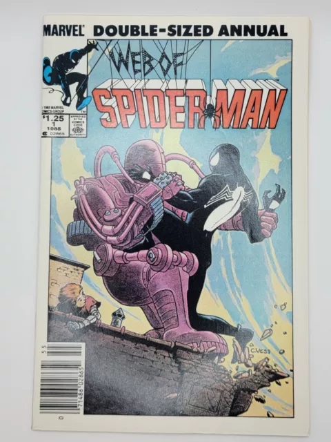 Web of Spider-Man Annual #1 Marvel 1985 Very Nice Double-Sized Annual Newsstand