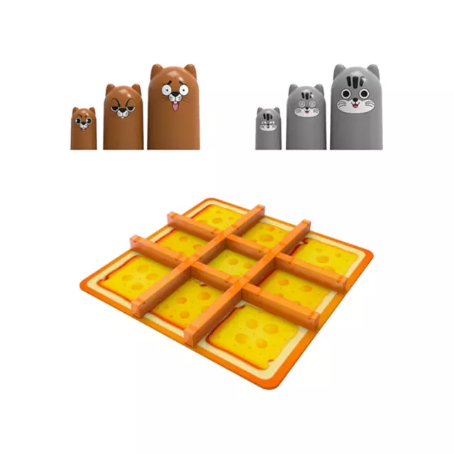 1 Set Kids Stacking Cup Tic-tac-toe Jeu de société Fun Puzzle Game Toy 