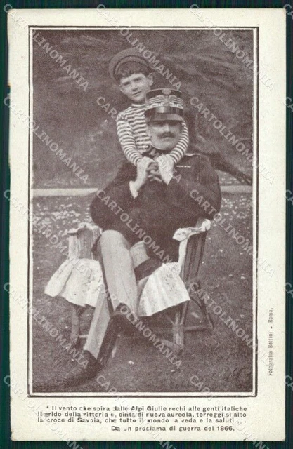 Reali Royalty Italia Umberto II Vittorio Emanuele III di Savoia cartolina QT5152