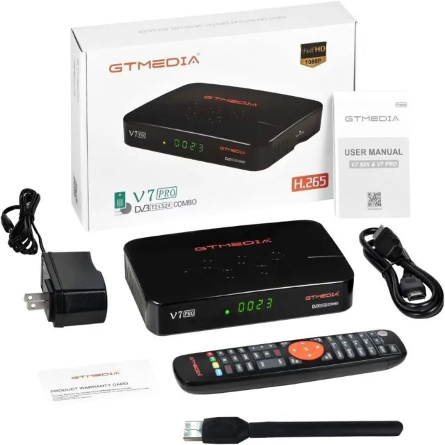HEVC with CA Card Slot DVB S2/T2 Combo GTMEDIA V7 PRO Satellite TV Receiver