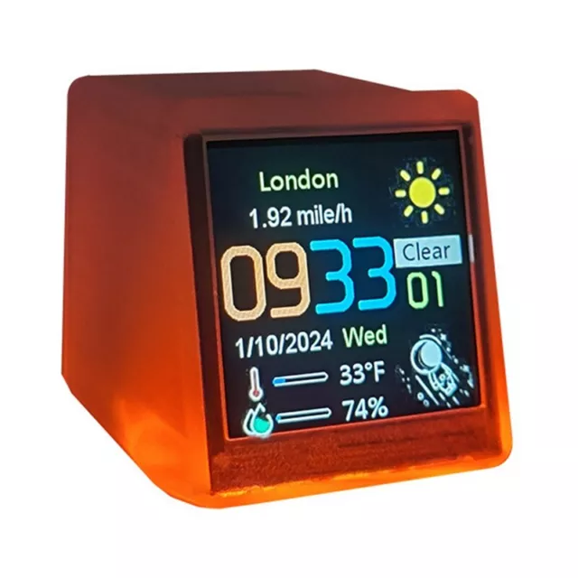 WiFi-Wetteruhr 1,5--LED-Display-Animation, Elektronisches Album, Bitcoi6085