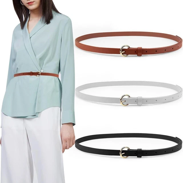 DTYGUIXE 3 Pz Cintura Sottile in Pelle da Donna per Abiti Cinture a Vita...