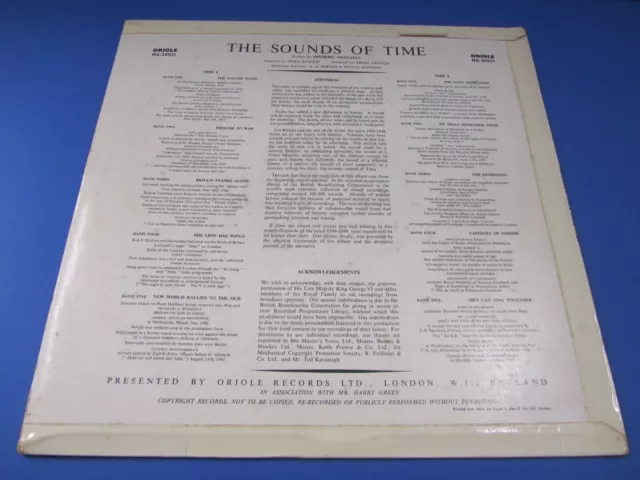 The Sounds Of Time 1934-1949 Vinyl Record Bbc Mg 20021 (History Spoken Word Lp) 2