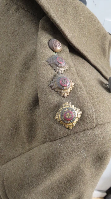 WWII BRITISH ROYAL Artillery Officer’s Captain Greatcoat King’s Crown ...