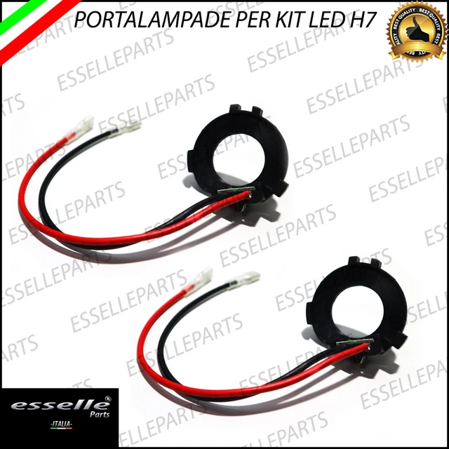 COPPIA ADATTATORI PORTALAMAPDE PORTA LAMPADE PER KIT LED H7 FIAT 500 CINQUECENTO - Foto 8
