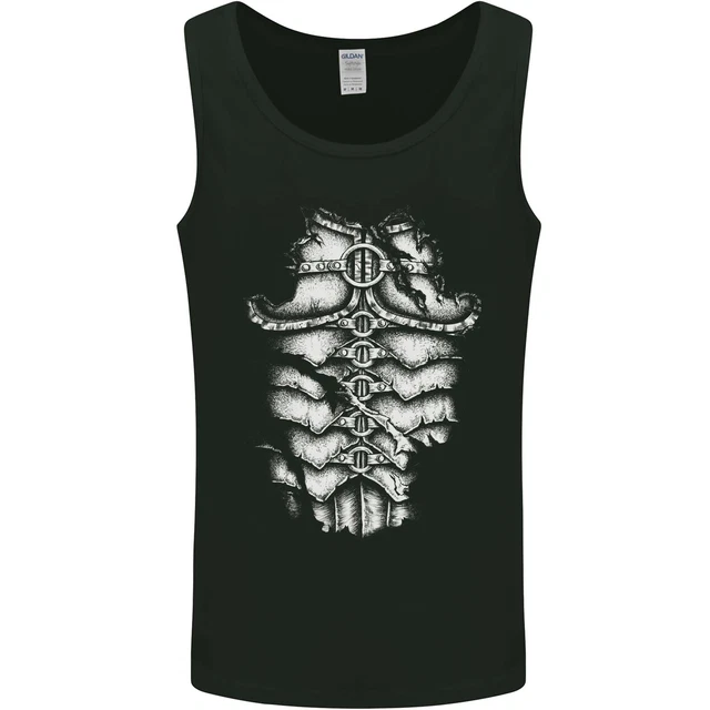 Roman Armour Fancy Dress Warrior Gym MMA Mens Vest Tank Top