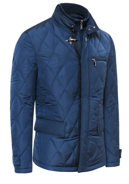 Giubbotto uomo Class Sartoriale blu elegante casual giacca trench invernale