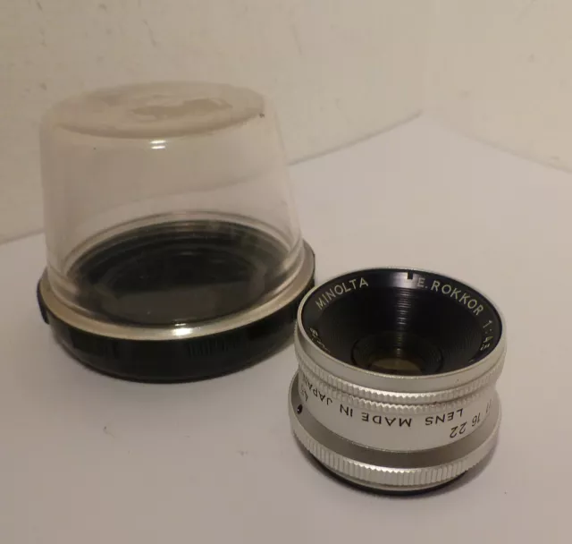 MINOLTA E.ROKKOR 50mm F4.5 ENLARGER LENS , 39mm THREAD , GOOD , READY to USE !