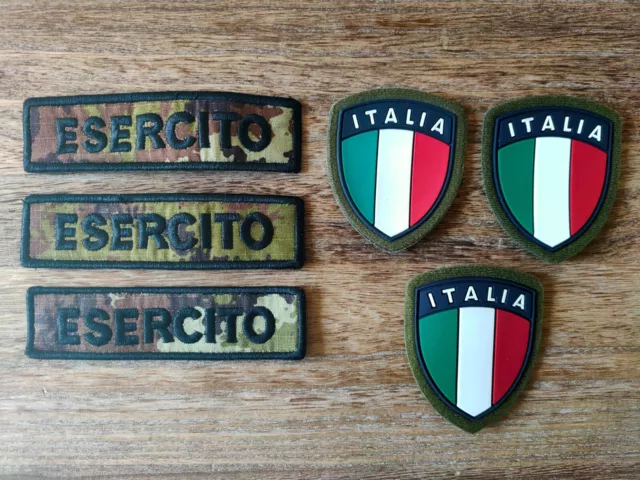 Patch Esercito Vegetato Scudetto Italia Uniforme Italiano Mimetica