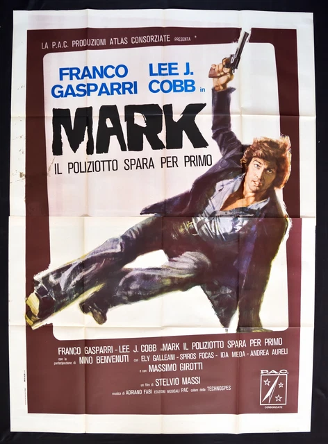 Manifesto Mark Il Policier Spara pour Premier Franco Gasparri Stelvio Massi A A3