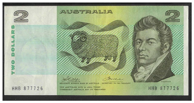 Australia 1974 $2 Two Dollars Paper Banknote Phillips/Wheeler R85 VF #5