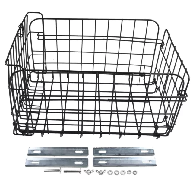 Large Capacity Stainless Steel Basket for Bicycles with Folding Design