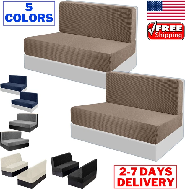2 SET RV Cushion Covers Camper Sofa Seat Slipcovers Bench