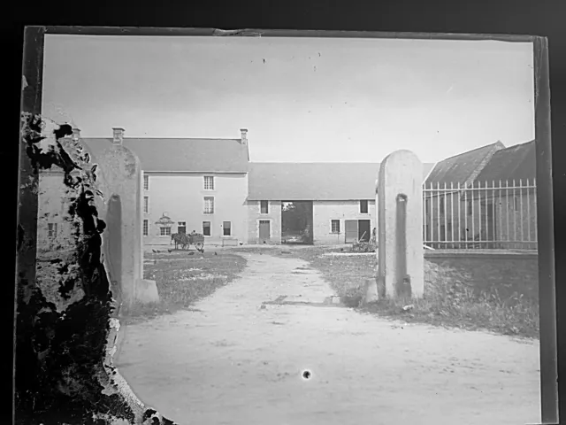 Lot photo plaque de verre négatif  maisons châteaux ferme en 1908