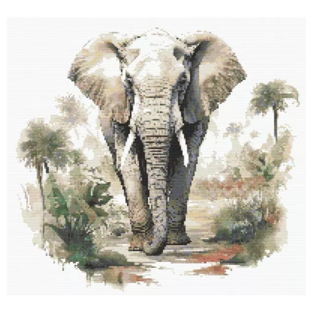 WATERCOLOUR ELEPHANT Cross Stitch Pattern Cross Stitch Chart Cross Stitch Design