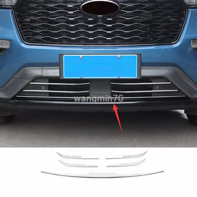 2020-2021 For Ford Explorer S.steel Chrome Front Bumper grill Trim Strip Cover