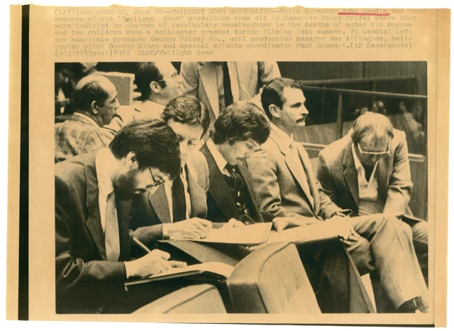 VINTAGE JOHN LANDIS Twilight Zone Manslaughter Trial-4 Wire Press Photo