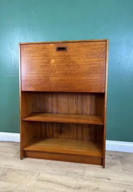 Retro/Vintage Mid Century Teak Bureau Bookcase -courier