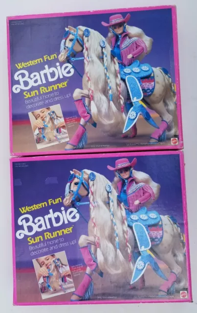 *ITALY* NEW FACTORY SEALED Barbie doll Western Fun SUN RUNNER Dream Horse 9961