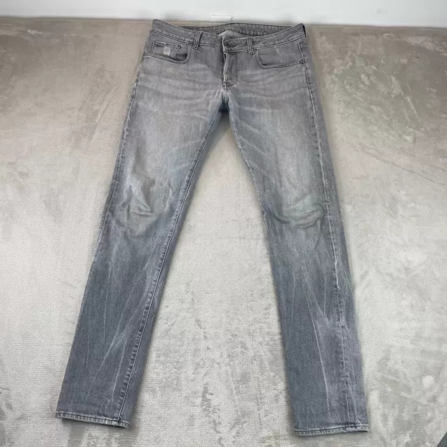 G-STAR RAW Jeans Men 34 (Meas. 36x35) Gray 3301 Slim Fit Button Fly Designer DNM