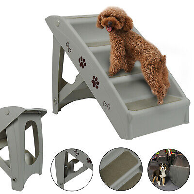 4 pasos escalera mascota con alfombra escalera perro perros pequeños ayuda de ascenso 75 kg