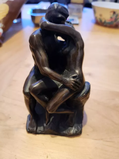 statuette repro bronze LE BAISER  de rodin