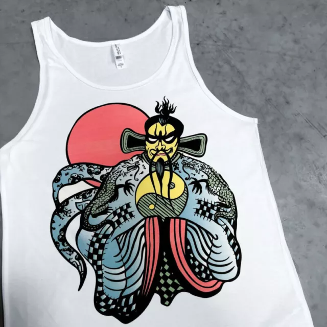 Big Trouble In Little China Fu Man Chu Jack Burton Mens Vest Movie Top Retro