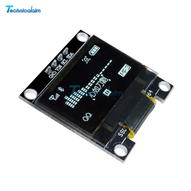 0.96" I2C IIC Serial 128X64 OLED LCD White LED Display Module For Arduino