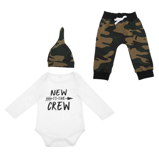 Set Di Vestiti Per Neonato Tuta Bambino Tutina Neonatale Pantaloni Mimetici