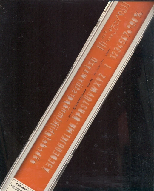 Standardgraph - Schriftschablone  Nr.214/10 DIN 1451 Zahlen, Ziffern, Sonderzei.