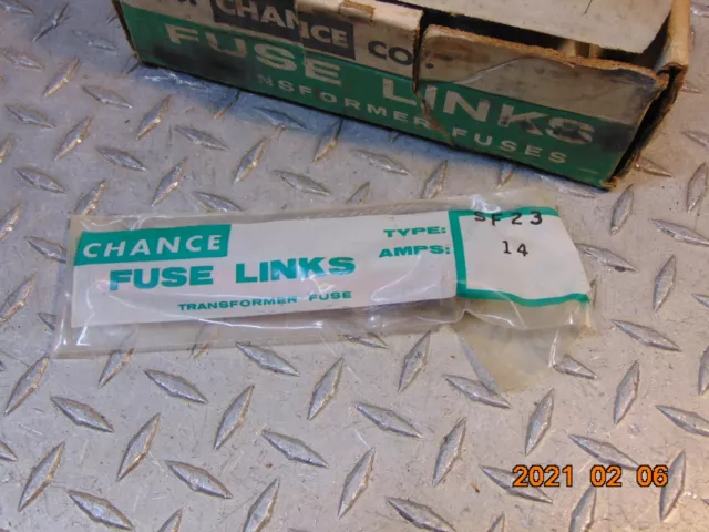 *Lot Of 2* Chance M14Sf23 Fuse Link 14 Amp 14A Type Sf