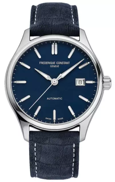 Frederique Constant Classics Index Automatic Blue Leather Mens Watch FC-303NN5B6