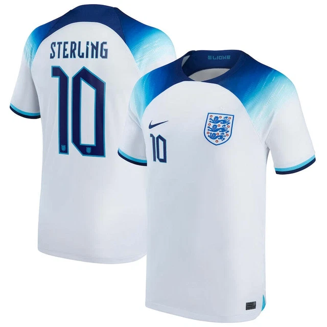 ENGLAND RAHEEM STERLING Official Nike 2022 World Cup Mens Home Shirt £