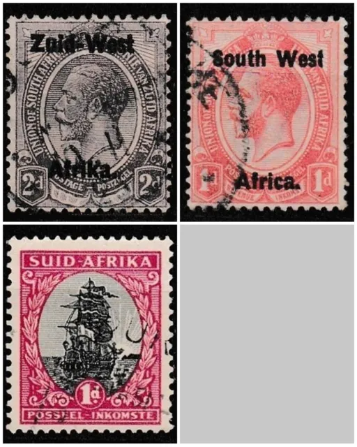 South Africa Stamps. 3 Used Good Condition.