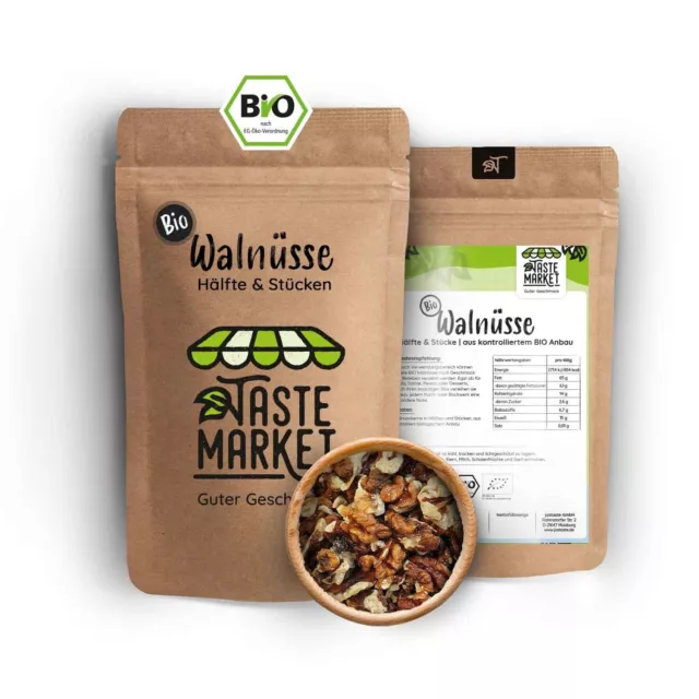 10 kg BIO Walnusskerne | Bruch und Viertel |BIO Qualität von Taste Market