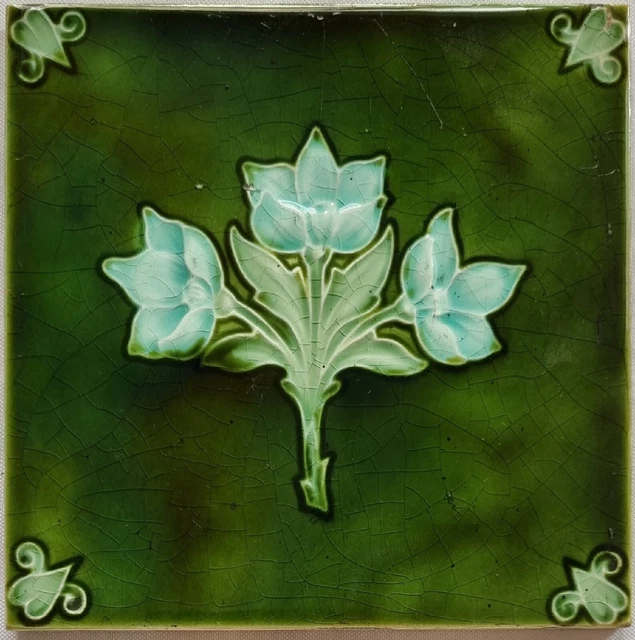 Art Nouveau Majolica Tile. Pilkington's .C1908
