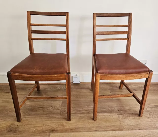 Pair of mid century Ercol dining chairs
