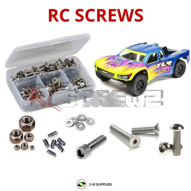 TEAM LOSI RACING TLR Flachkopfschrauben • M3 X 12 Mm, 10 Stück • Schwarz Beschichtet, Für RC-Modellbau