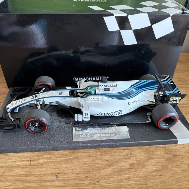 Modèle Réduit Minichamps 1/43 Williams FW40 Mercedes - Felipe Massa - GP D'Abu Dhabi 2017 (dernier GP) - Occasion