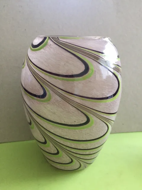 Studio Art Glass,Swirl Glass Vase,Italian Glass,Chinese Glass,Continental Glass