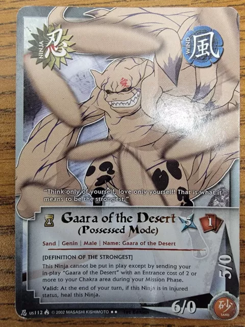 Gaara of the Desert - 818 - NM - 1st Edition - Foil - Naruto CCG