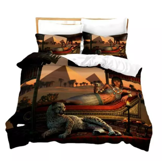 Queen of Egypt Leopard  Duvet/Quilt/Doona Cover Single/Double/Queen/King Bed Set 2