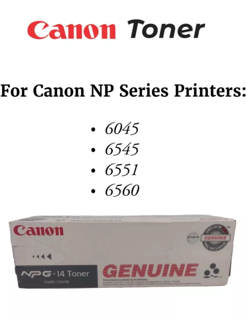 Canon Genuine NPG-14 Black Toner (1385A002[BA]) for NP 6045/6545/6551/6560